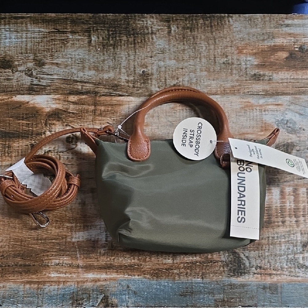 No Boundaries Green and Brown Crossbody Bag